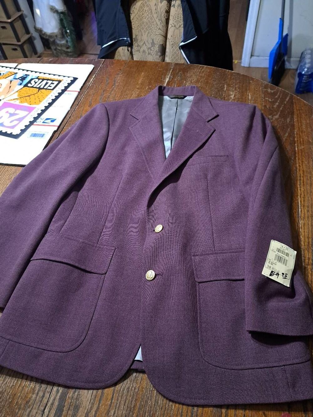 New 38R Regent Burgandy Wine Suit Sports Coat Jacket Blazer NWT Single Breast